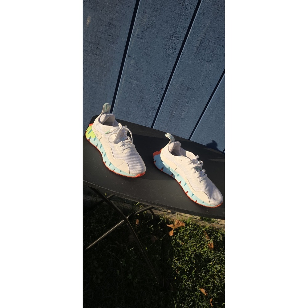 Reebok Zig Dynamics Womens Size 9 White Green Orange 28Y001